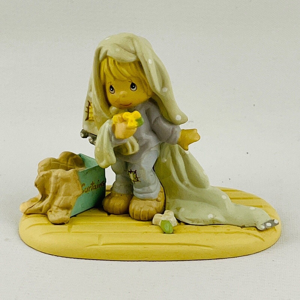 Precious Moments‎ June Miniature Monthly Figurine 1989 Girl Wedding Veil #573353